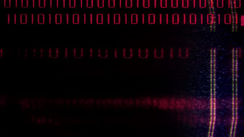Technology and binary code on computer screen Stock Video Footage, Red Binary Code HD wallpaper