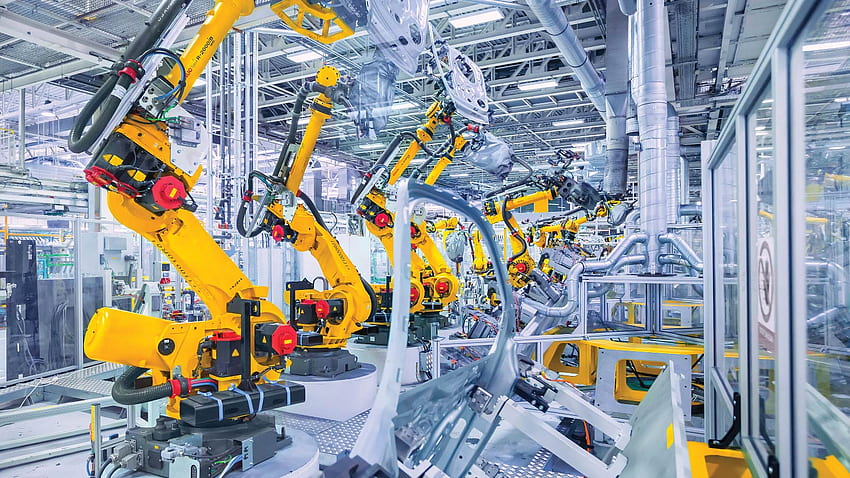 Automazione industriale: le micro fabbriche passano rapidamente all'automazione per una produzione più resiliente Sfondo HD