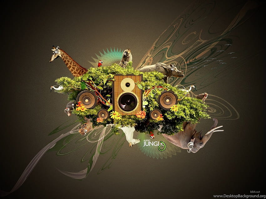 Pop Art Audio Jungle Dj Music Musik Collage Graphic. Background, Music Pop Art HD wallpaper