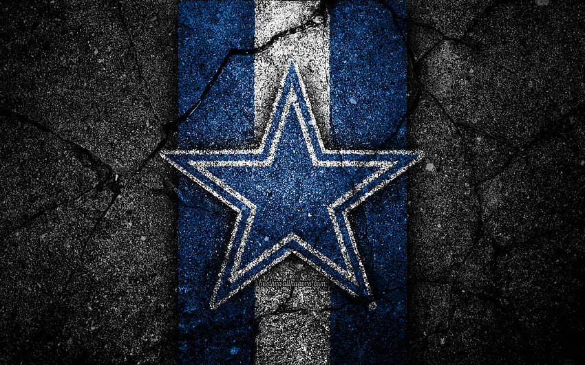 Dallas Cowboys, Logo, schwarzer Stein HD-Hintergrundbild