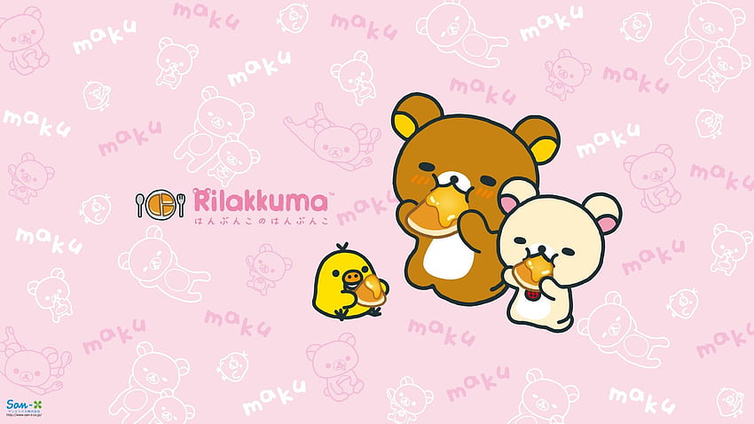 Rilakkuma awesome background, Pink Rilakkuma HD wallpaper