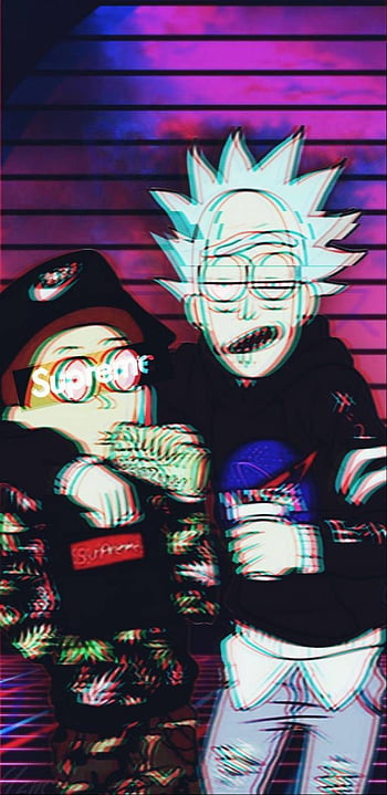 Rick And Morty wallpaper glitch by pxdilla on DeviantArt