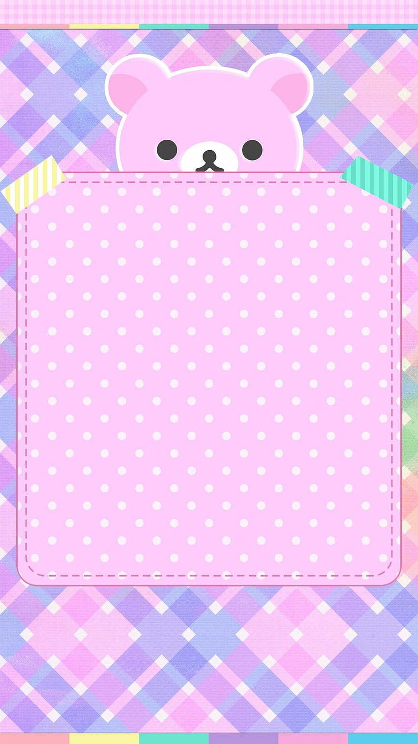 Purple Polka Dots Bear . *Stripes and Polka Dots, Rilakkuma Pink HD phone wallpaper