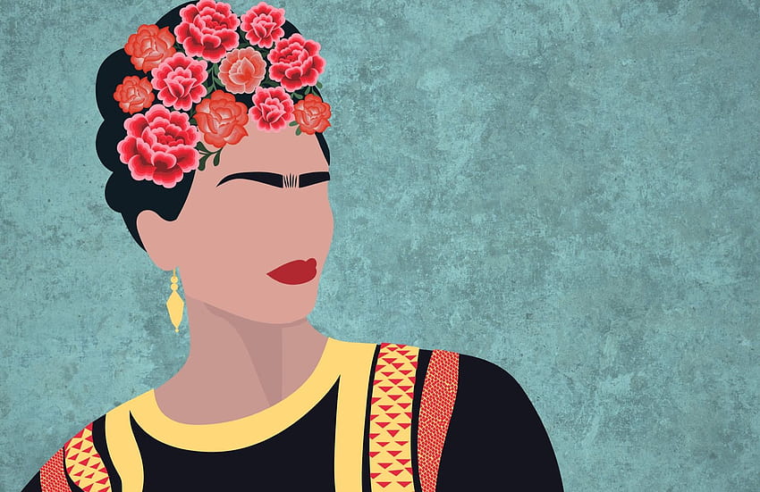 Frida Kahlo Portrait Floral Mural Murals [] para seu celular e tablet. Conheça Frida Kahlo. Frida Kahlo papel de parede HD