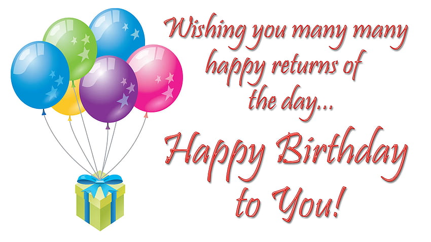 Wish U Happy Birtay - Wish You Many Many Happy Returns -, Happy Birtay To You HD wallpaper