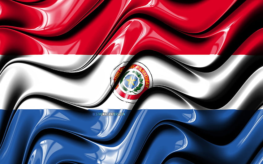 Bandera paraguaya, América del Sur, nacional fondo de pantalla