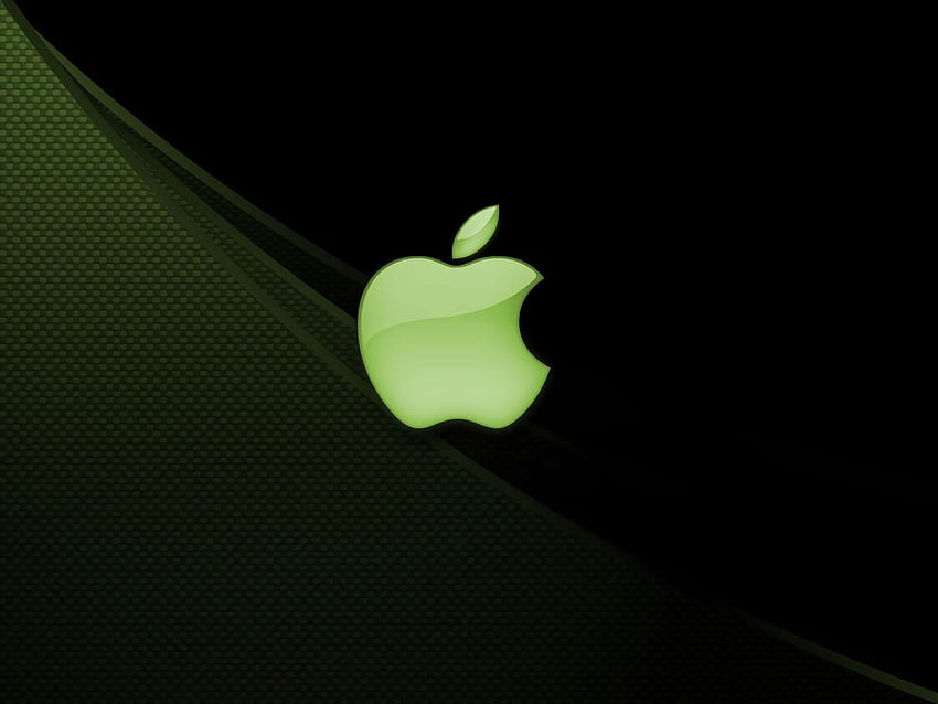 fondo de pantalla de logotipo de manzana verde