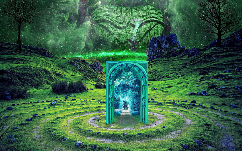 portal, totem, imaginação, fantasia, salto widescreen 16:10 background, Sobrenatural papel de parede HD