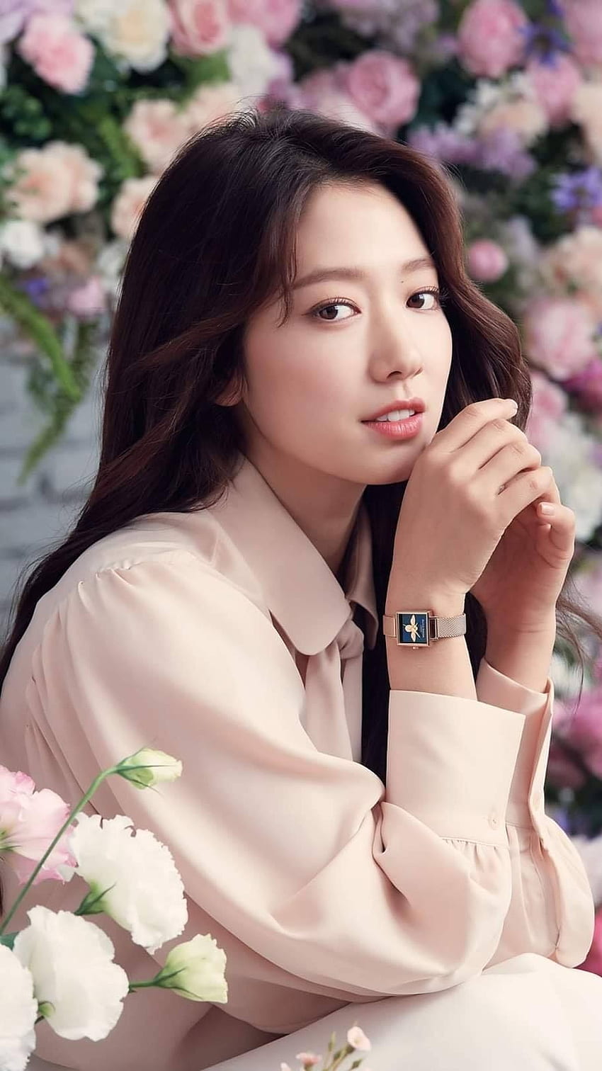Park Shin Hye Choi Tae Joon, floraler Hintergrund HD-Handy-Hintergrundbild