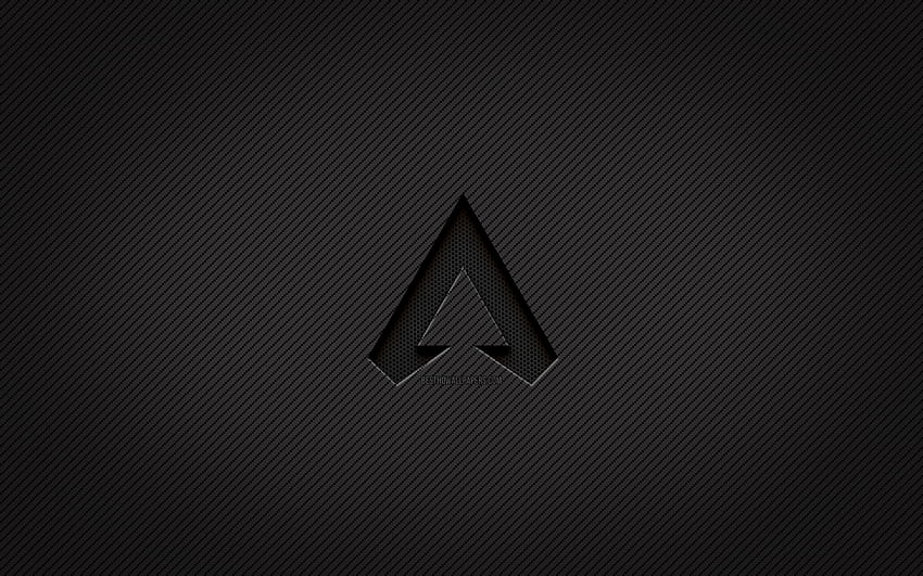 Apex Legends carbon logo, , grunge art, carbon background, creative, Apex Legends black logo, online games, Apex Legends logo, Apex Legends HD wallpaper