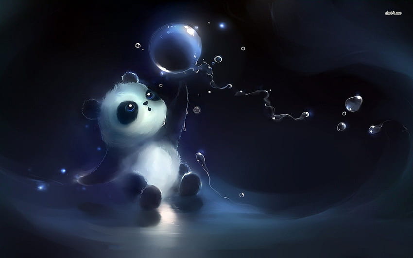 Cute Baby Panda, Small Cute Cartoon Panda HD wallpaper