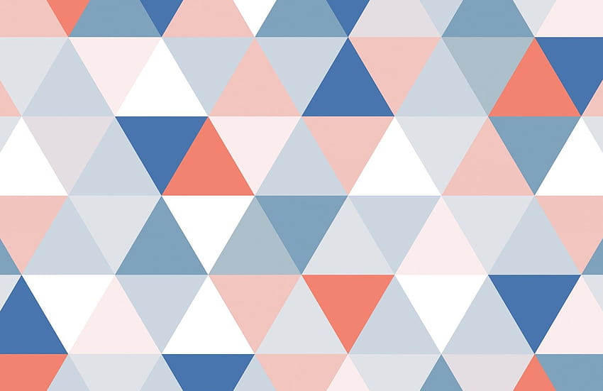 Mural de padrão de triângulo geométrico. Murais IE, azul claro geométrico papel de parede HD