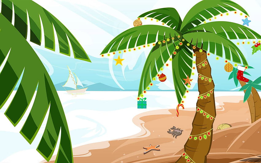 for Tablet PC: Tropical Christmas, Hawaiian Christmas HD wallpaper