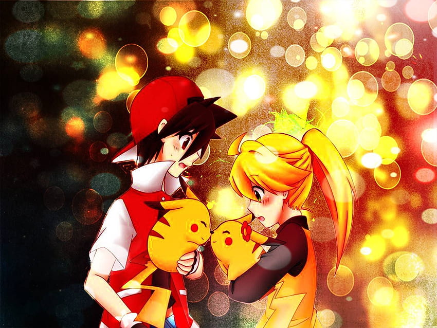 аниме Pokemon Legendary Full All, Pikachu Love HD тапет