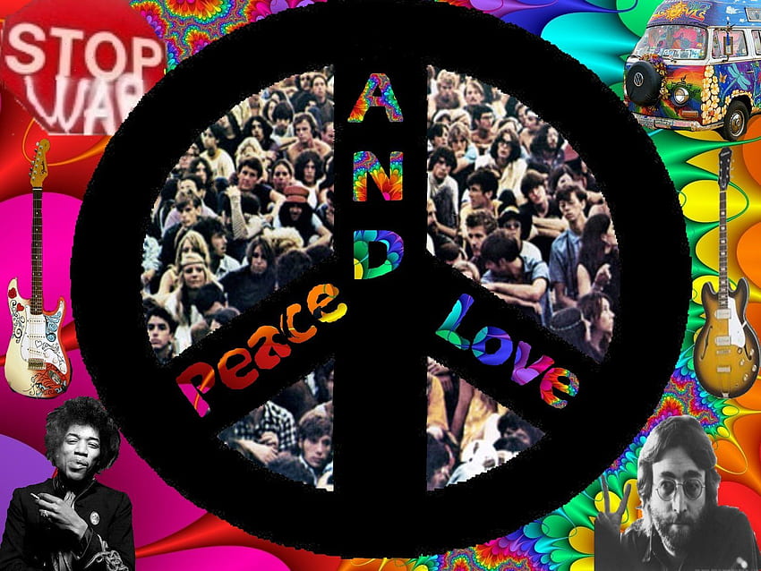peace, Psychedelic, Guitars, John, Lennon, Peace, Sign, 60s / and Mobile Background HD wallpaper