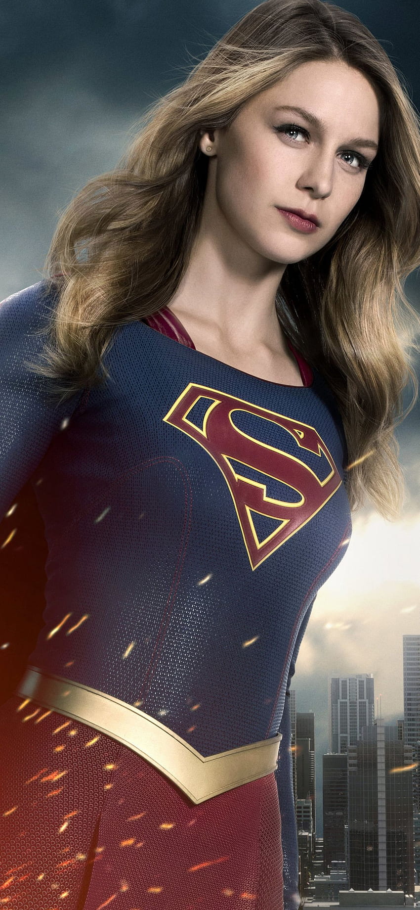 Melissa Benoist Serie de televisión Supergirl iPhone XS MAX, Programa de televisión Supergirl fondo de pantalla del teléfono