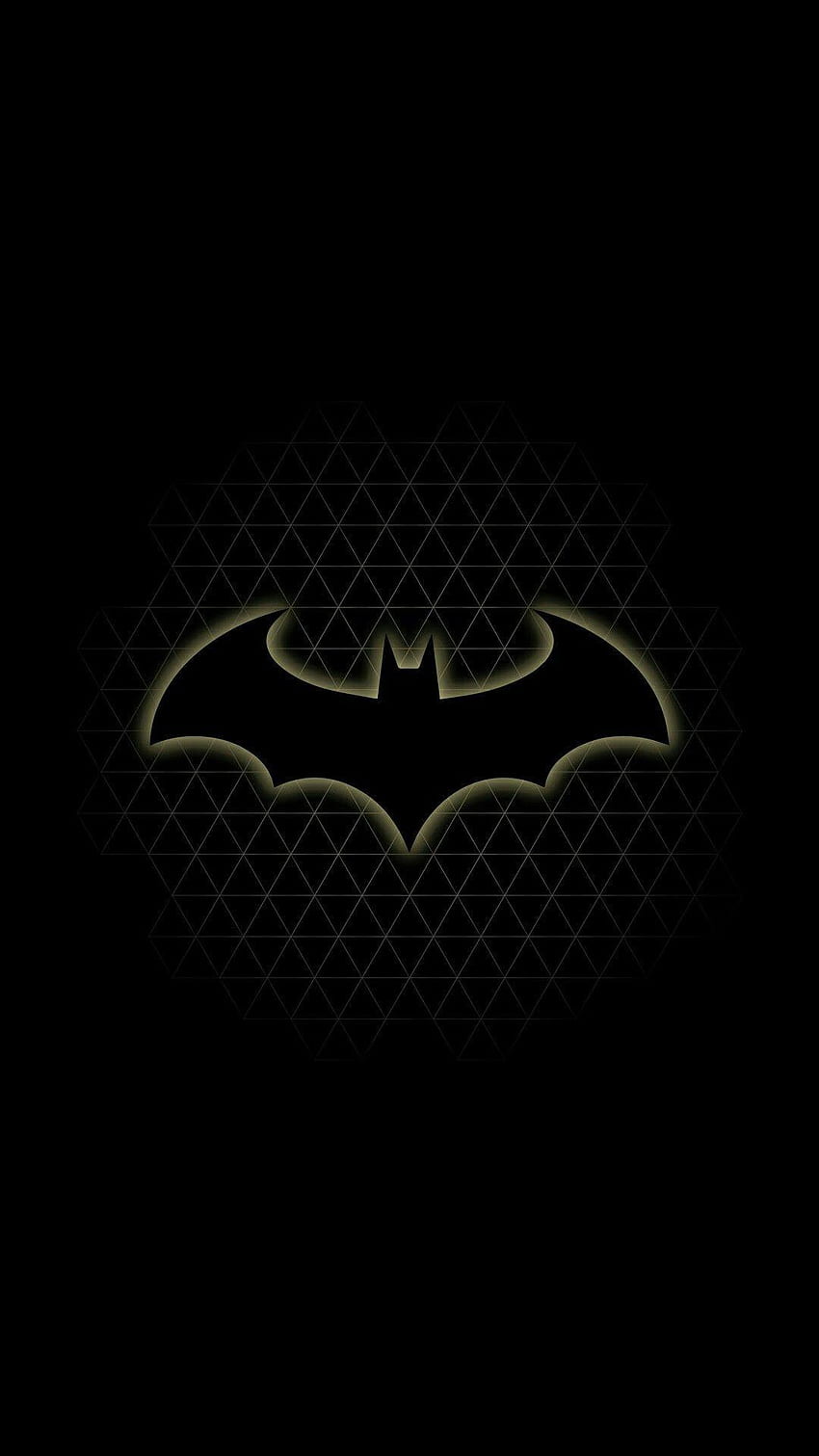 Logo nero di Batman Android, simbolo del pipistrello Sfondo del telefono HD