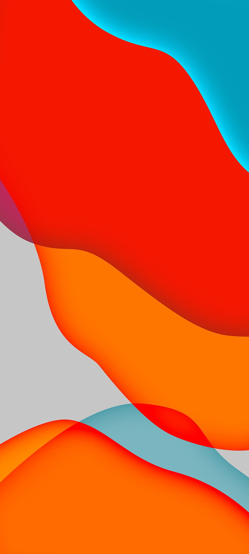 カラフルな波抽象、オレンジ、赤、パターン、 HD電話の壁紙