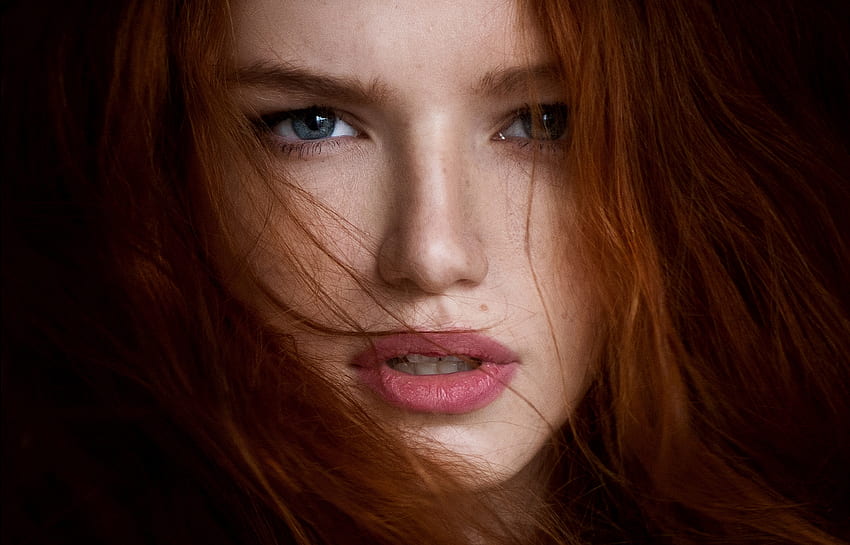 Beauty, model, face, redhead, girl, woman HD wallpaper