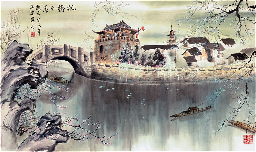 Karya Seni Cina , Artistik, Karya Seni Cina HQ, Lukisan Tradisional Cina Wallpaper HD