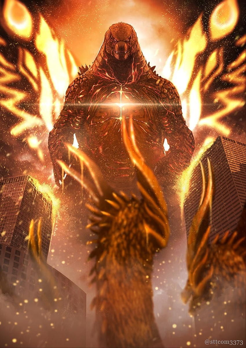 Burning Godzilla Android, Space Godzilla HD phone wallpaper