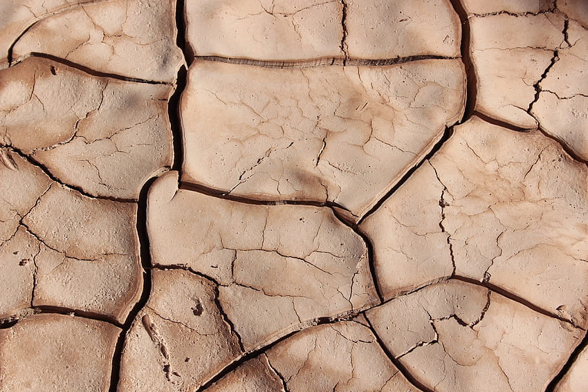 / close up of cracks in dry dirt, cracks in the earth HD wallpaper
