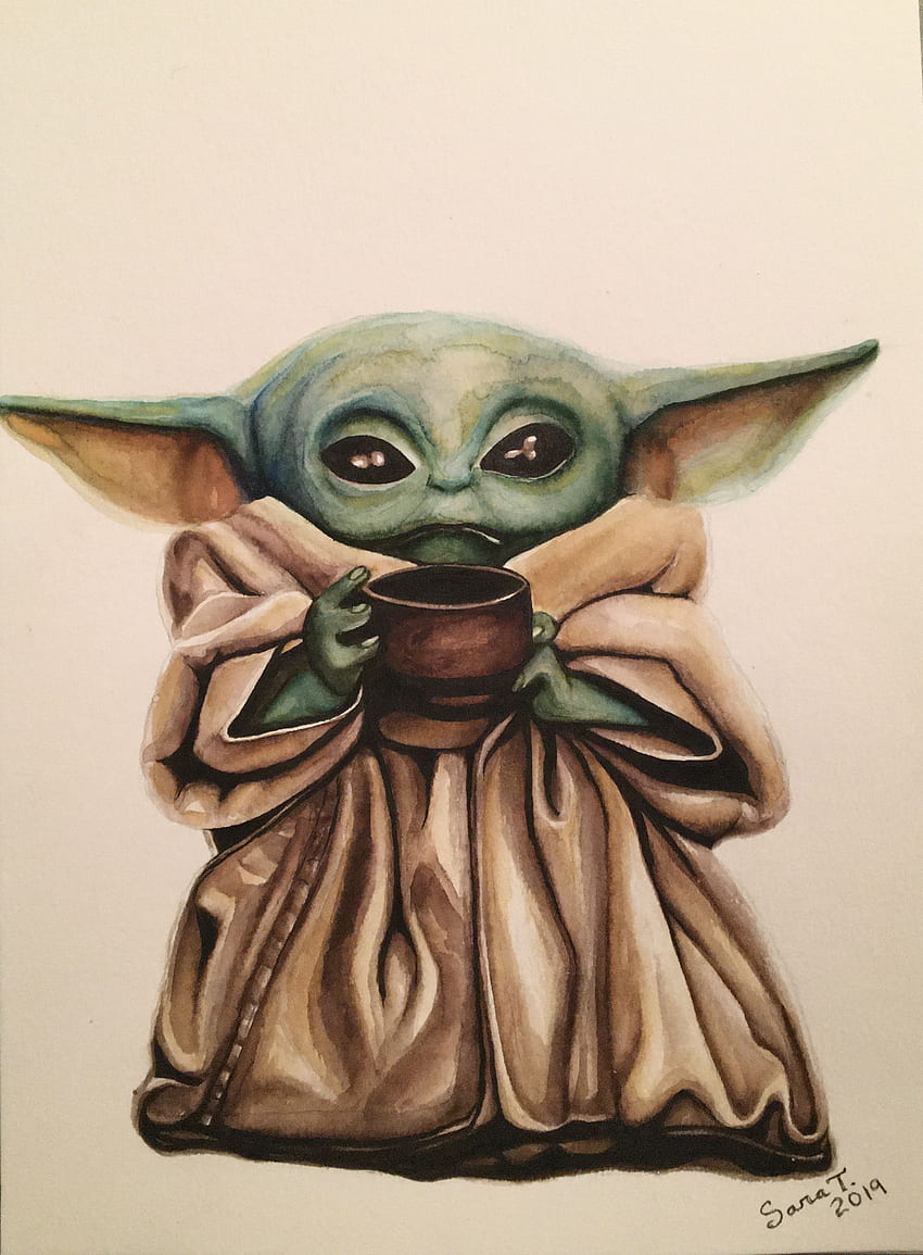 Mały Yoda. Yoda art, Art, Easy Disney Drawings Tapeta na telefon HD
