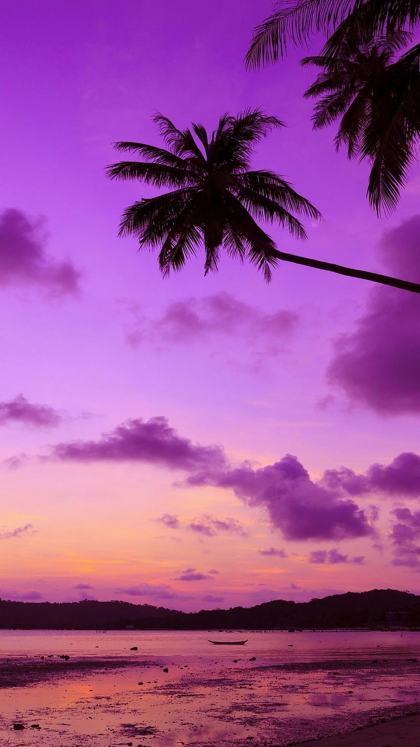 Beach Sunset High Resolution For iPhone, Purple Beach Sunset iPhone HD ...