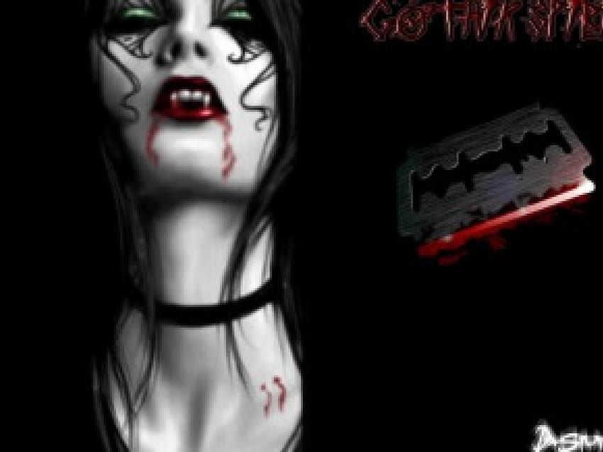 Espírito Gothik, gótico, gótico, sangue, mulher papel de parede HD