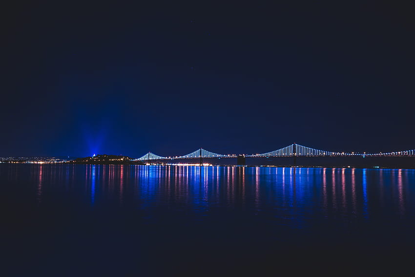 Städte, Flüsse, Nacht, Stadt, Brücke HD-Hintergrundbild