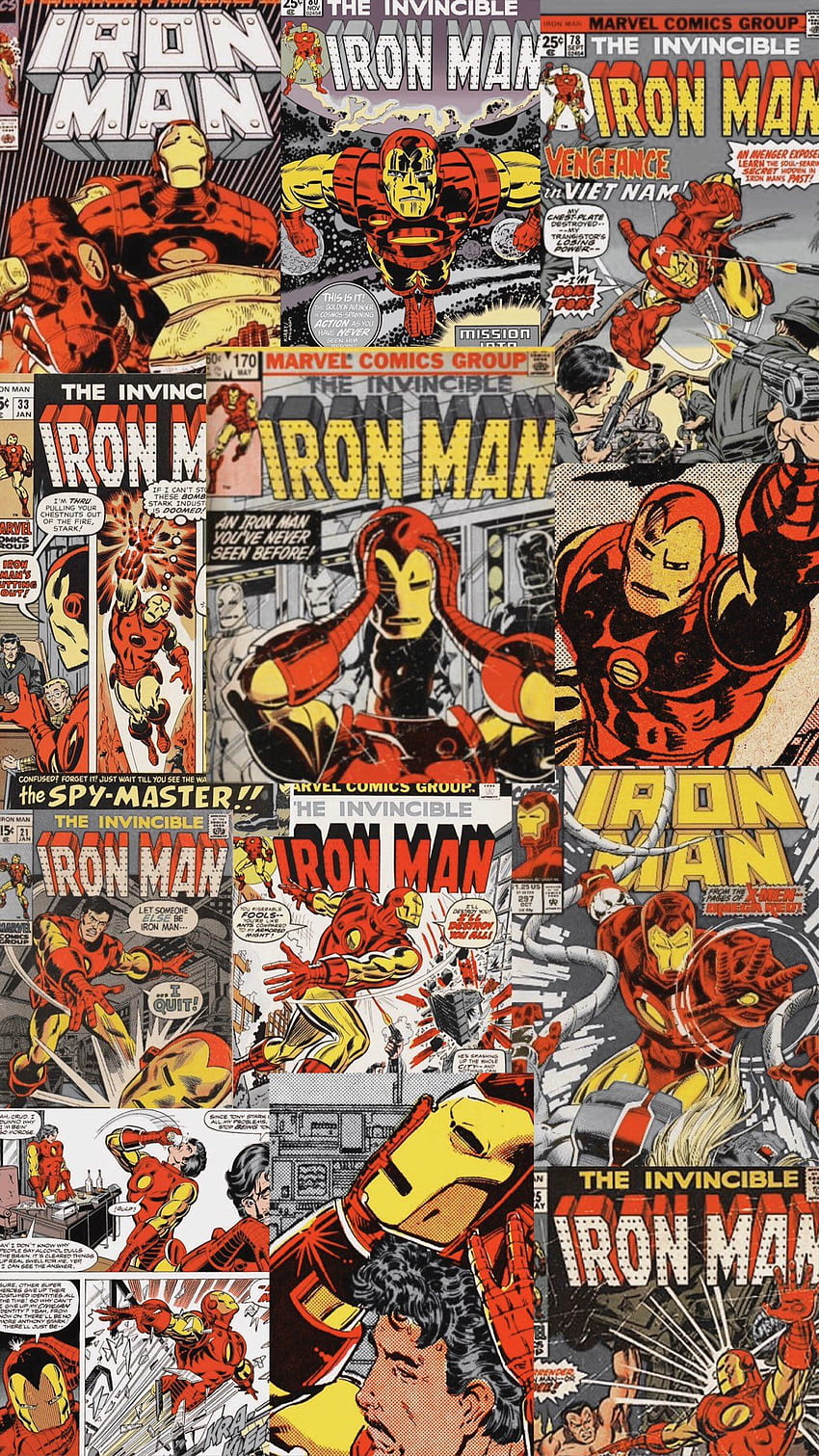 Bohaterowie na Twitterze. Komiksy Marvela, Iron Man, plakaty Marvela, Vintage Man Tapeta na telefon HD