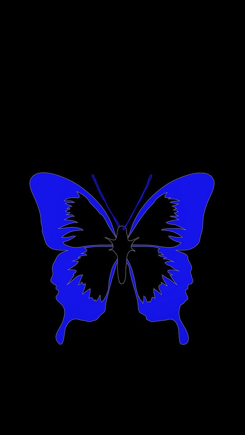 Farfalla scura per iPhone, farfalla nera Sfondo del telefono HD