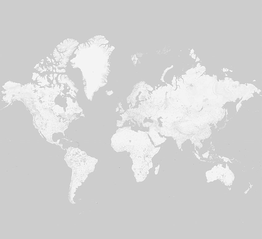 bianco mappa del mondo Il mondo Pretty World, mappa del mondo minimalista Sfondo HD