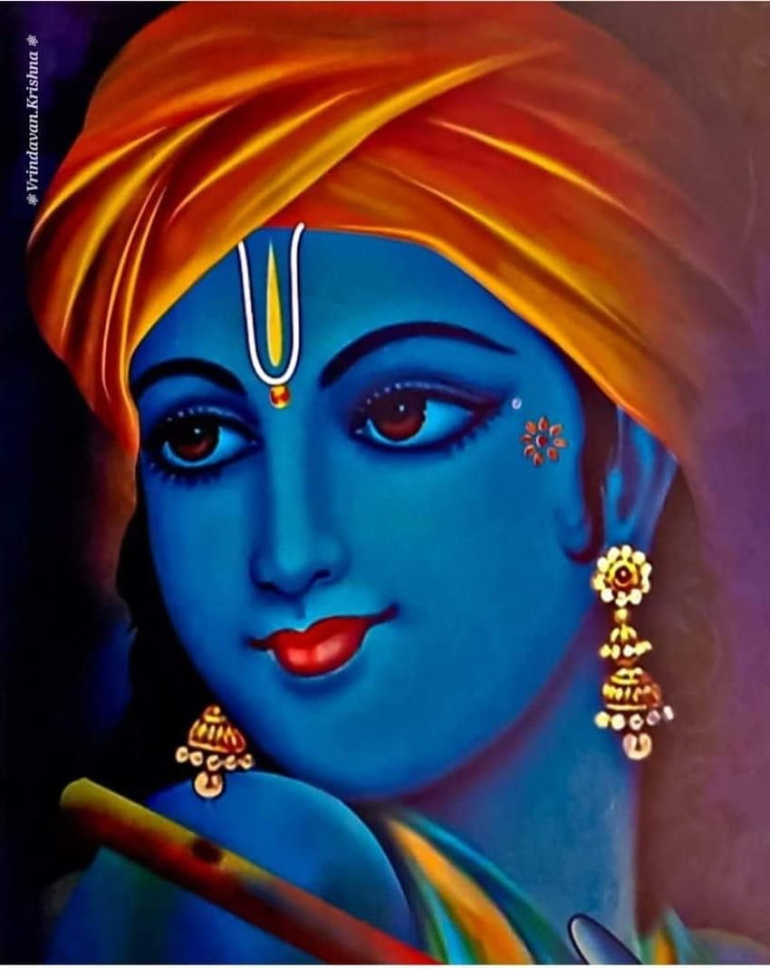 Bhavya. Krishna painting, Krishna art .fr HD phone wallpaper