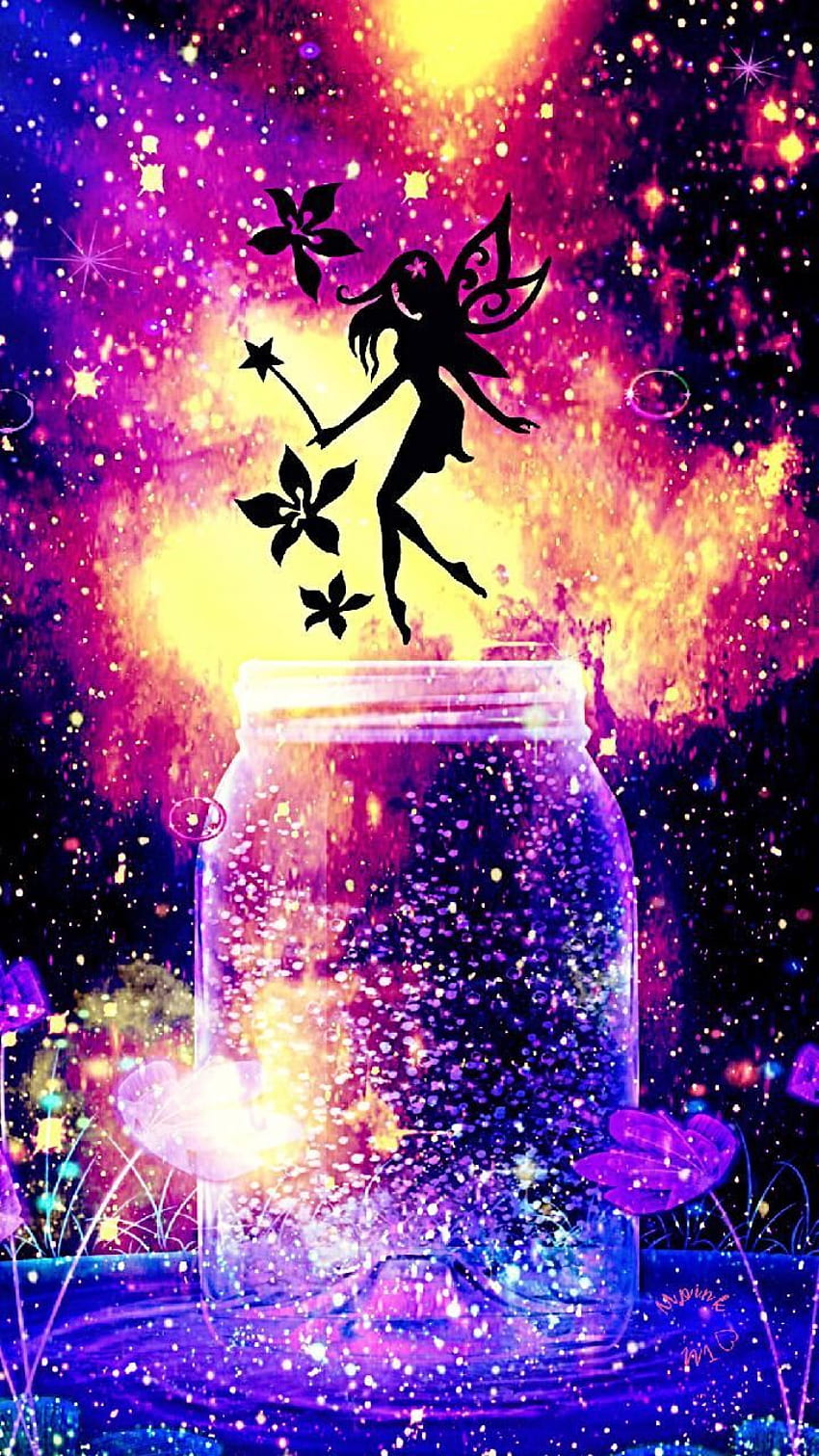 Fairy Garden Galaxy .By Artist Unknown, Girly Fairy HD phone wallpaper