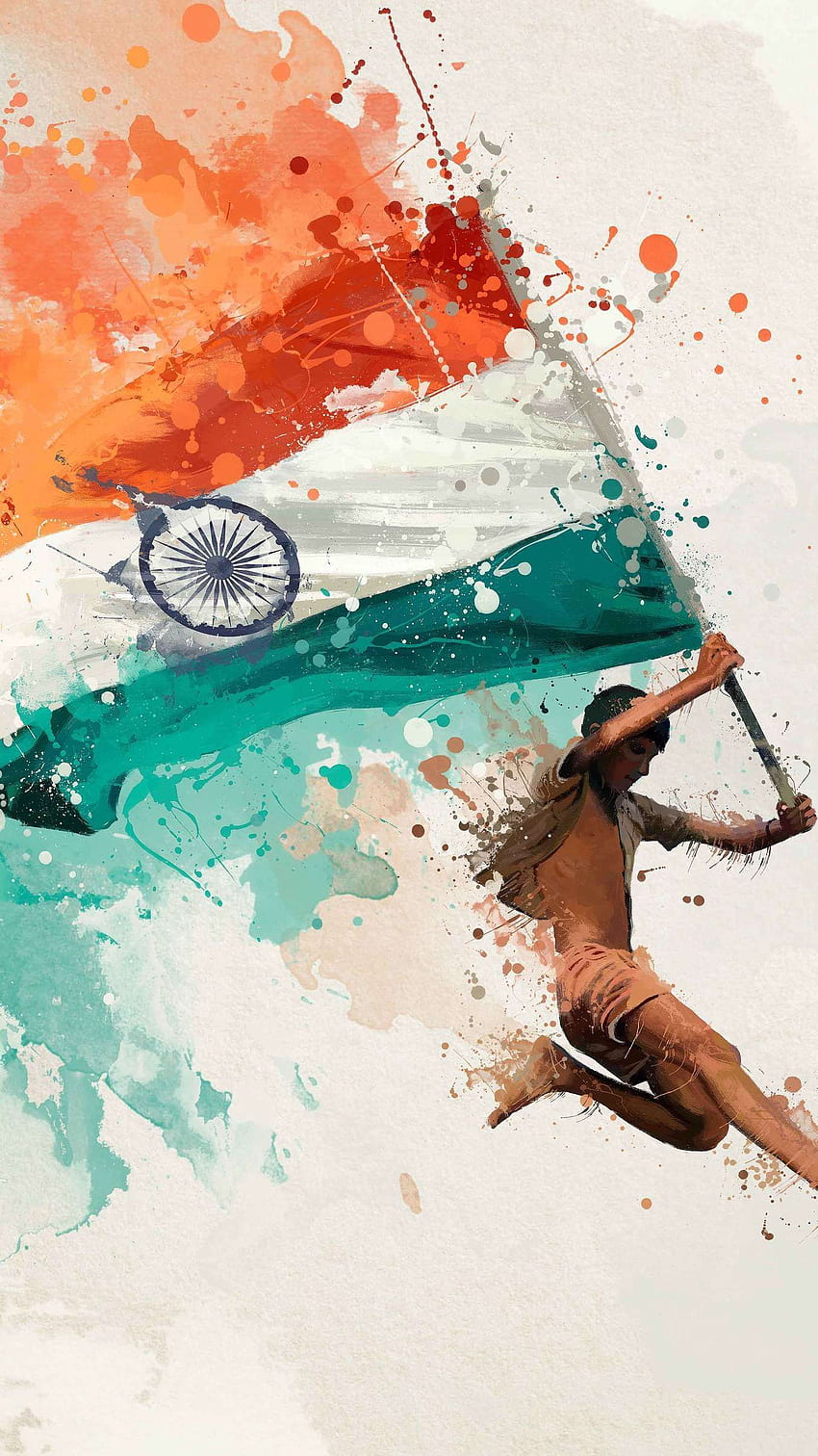 Kolor tła flagi Indii — Novocom.top, Cool Indian Tapeta na telefon HD