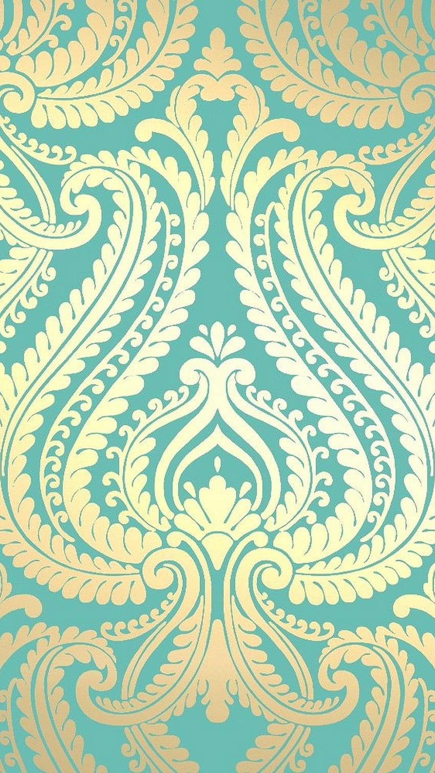 Gold Teal iPhone, Mint Green and Gold HD phone wallpaper