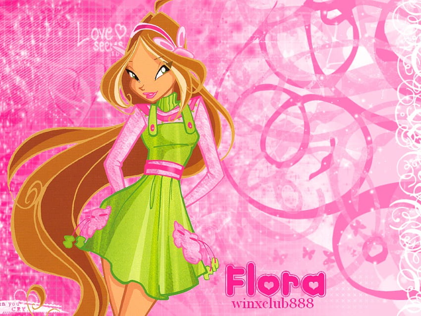 Flora da winx club, dolce, rosa, simpatica, fiore Sfondo HD