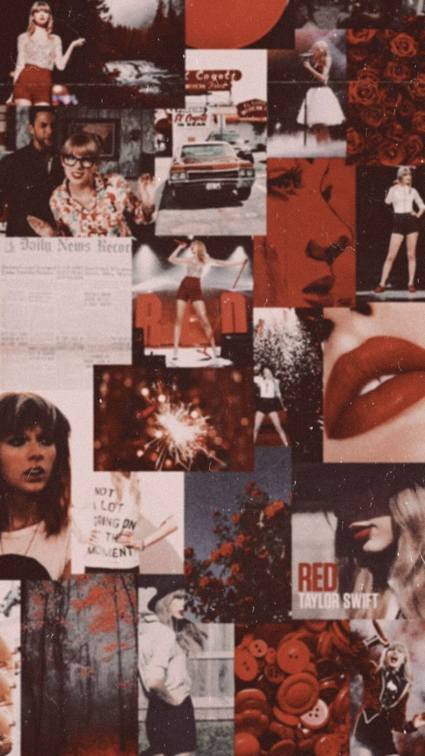 테일러 스위프트 레드 에스테틱 . Taylor swift 음반, Taylor swift , Taylor swift 앨범, Taylor Swift Collage HD 전화 배경 화면