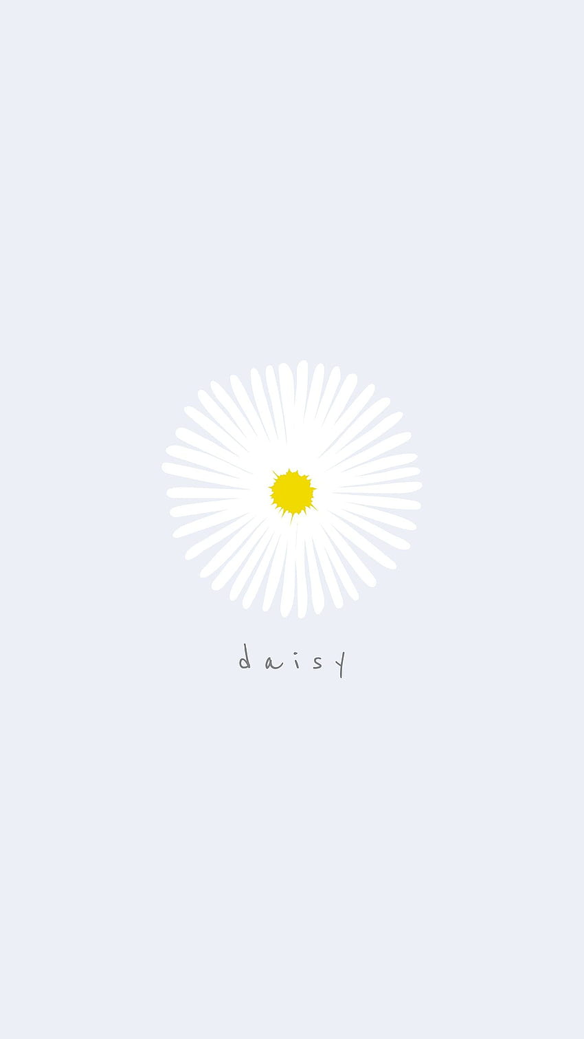 Minimal daisy flower phone background. Royalty vector, Sunflower Minimalist HD phone wallpaper