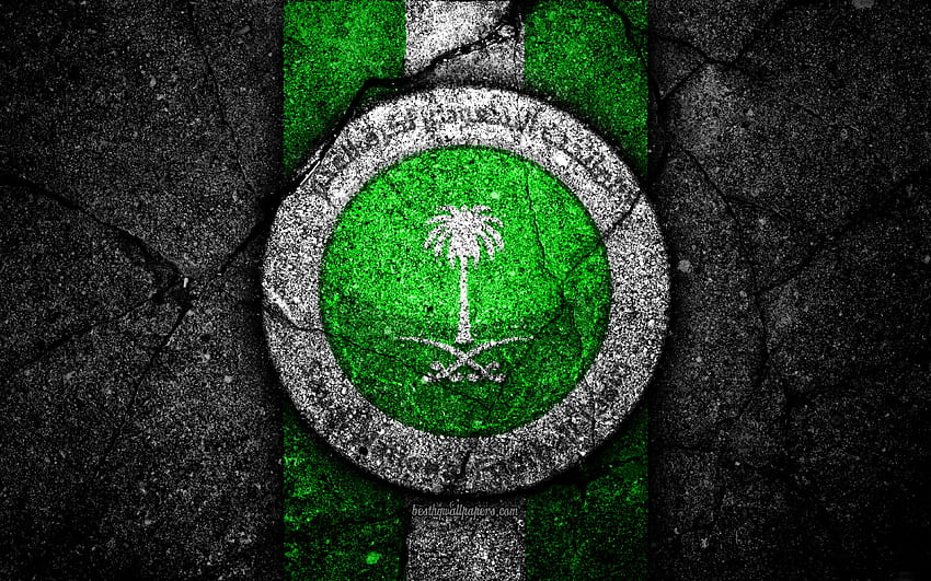 Saudi Arabia football team, logo, KSA HD wallpaper