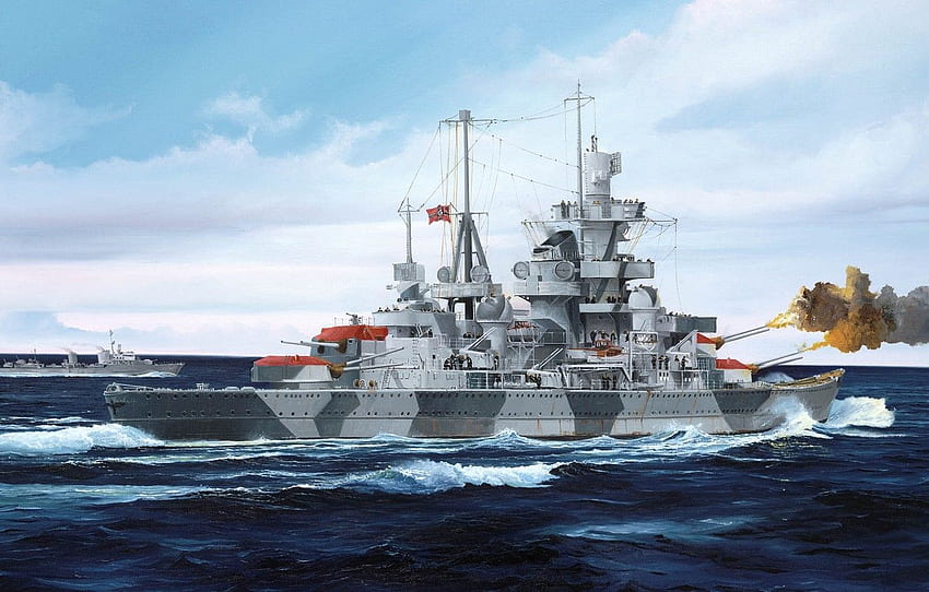 кораб, изкуство, флот, военни, крайцер, крайцер, немски, Втората световна война HD тапет