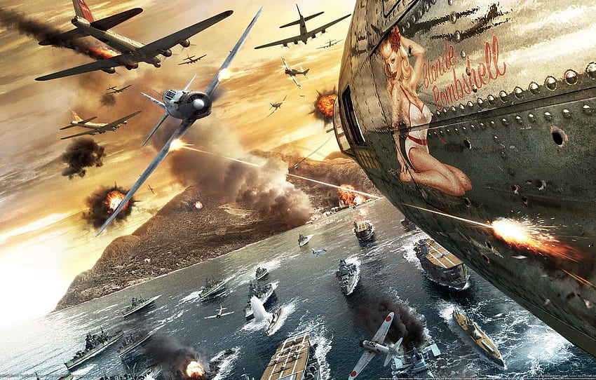 the plane, war, Girl, battle for , section игры - HD wallpaper