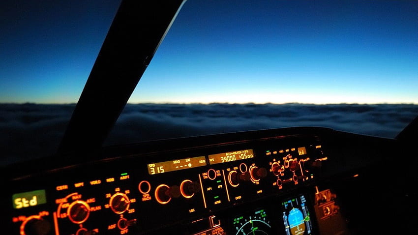 Cockpit, Airbus A320 HD-Hintergrundbild