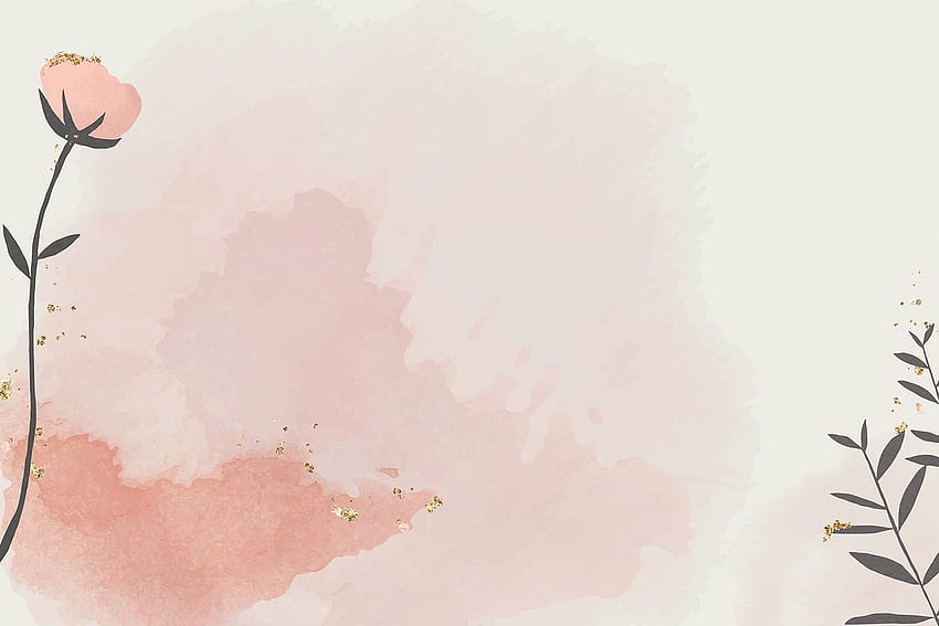 Aquarellpapier mit Blumenmustervektor. Prämie / Ma. Pastellhintergrund, Aquarell, Kunst, florale Pastellästhetik HD-Hintergrundbild