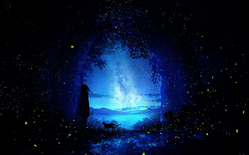 HD desktop wallpaper Anime Lake Cave Sunlight Original download free  picture 851053