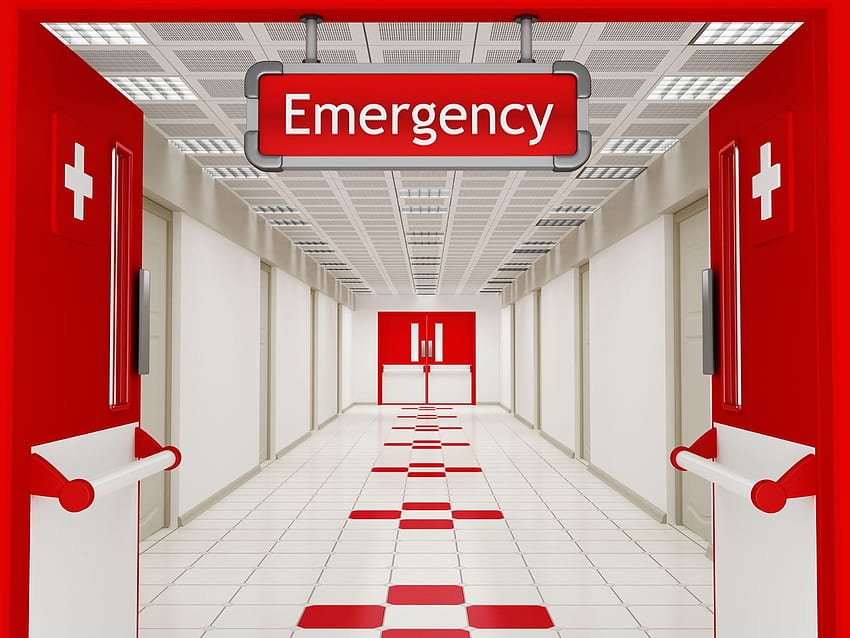 Hintergrund der Notaufnahme des Krankenhauses HD-Hintergrundbild