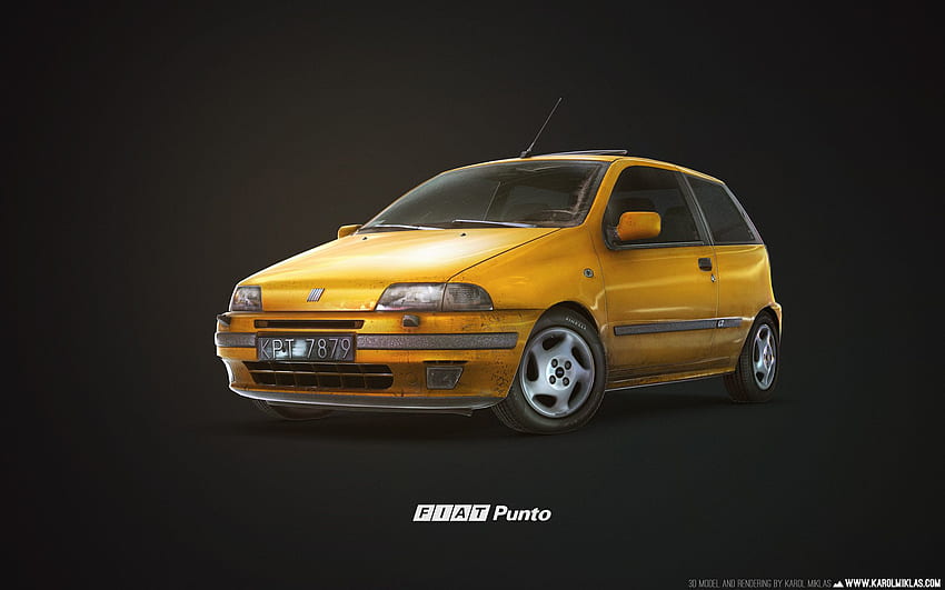 FIAT Punto GT, Karol Miklas. Fiat, Suv car, Low poly models HD wallpaper