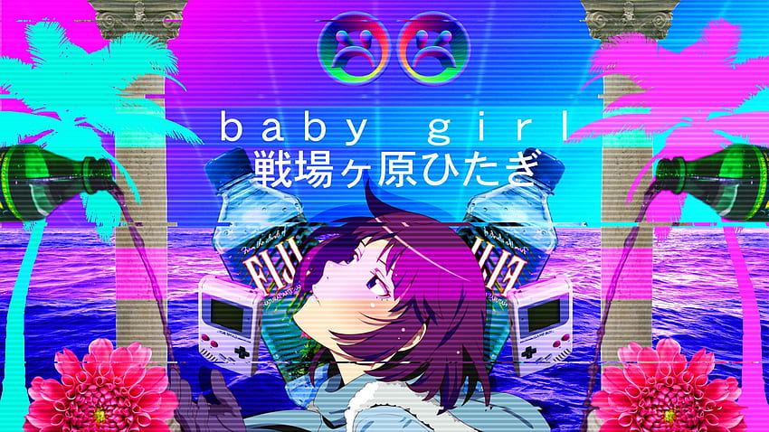 Aesthetic - Vaporwave Baby Girl,, Baby Blue Aesthetic HD wallpaper