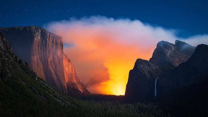 Yosemite, El Capitan, parc national, coucher de soleil Fond d'écran HD